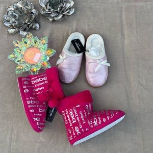 NWT 🦄 2-for-1 Bebe Indoor Booties Slippers 2/3